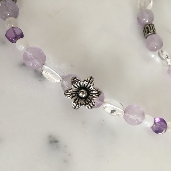 Semi-Precious Amethyst Necklace & Bracelet Set - Picture 8 of 9